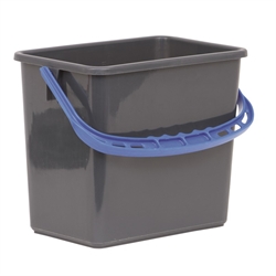Spand Grå med Blåt Håndtag 6L